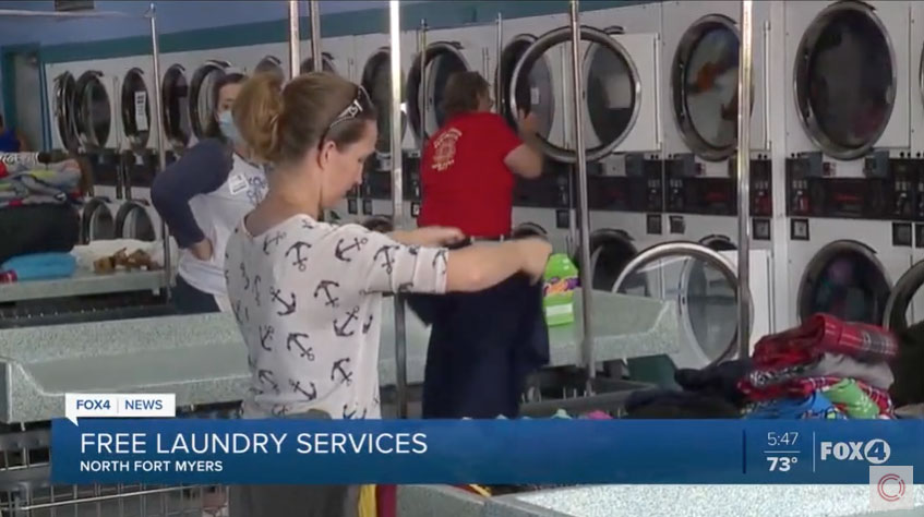 Fox 4 Now – Fort Myers COVID-19 Laundry Project Relief Story