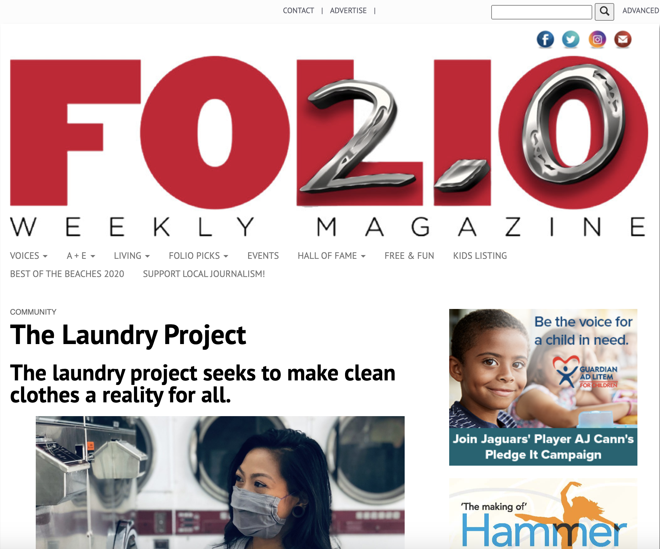 Folio Weekly – The Laundry Project